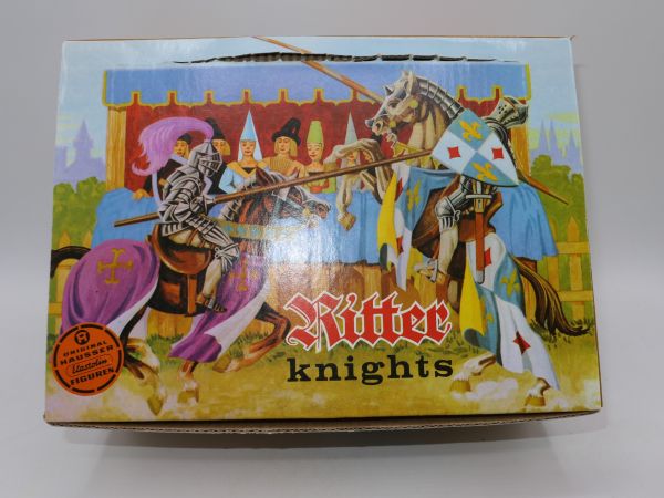 Elastolin 5,4 cm Trader box / bulk box with 20 knights (5.4 cm) - top condition