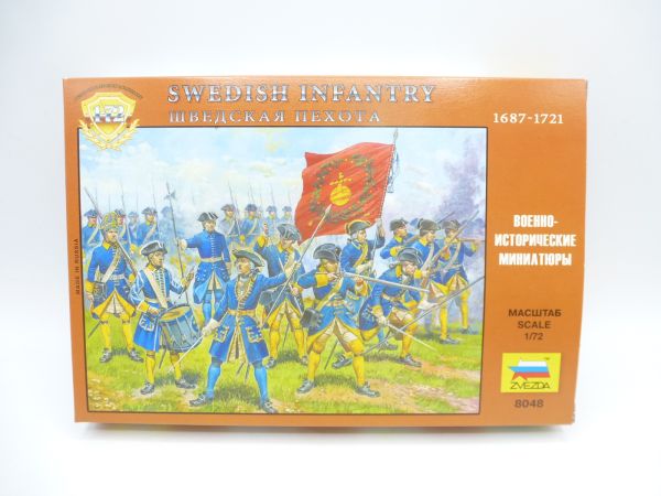Zvezda 1:72 Swedish Infantry 1687-1721, No. 8048 - rare, orig. packaging
