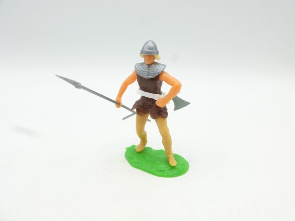 Elastolin 5,4 cm Norman standing with spear + further weapon