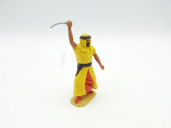 Timpo Toys Araber stehend gelb mit Krummsäbel (Innenkleid rot)