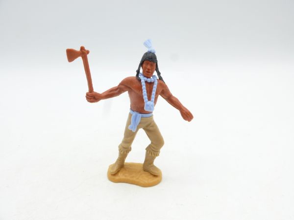 Timpo Toys Indianer 2. Version mit Tomahawk - tolle Farbkombi