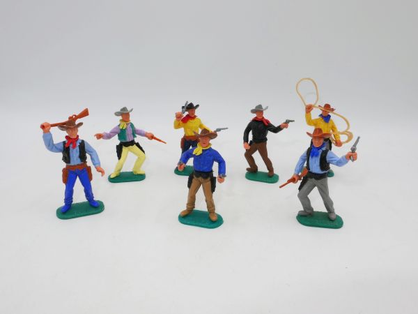 Timpo Toys Gruppe Cowboys 2. Version (7 Figuren)