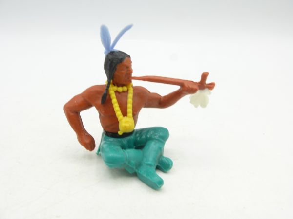 Timpo Toys Indian 3rd version sitting with pipe of peace