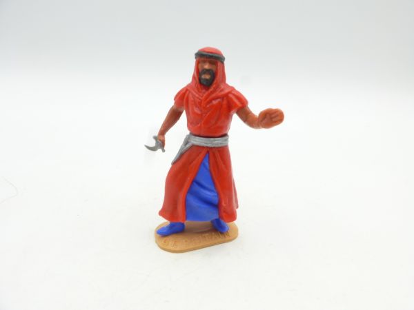 Timpo Toys Arab variation standing with dagger, red, inner skirt blue