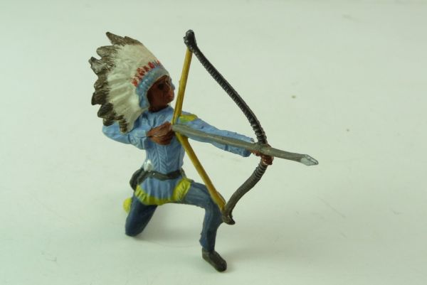 Merten Indianer kniend, Bogen schießend - sehr seltene Farbkombination