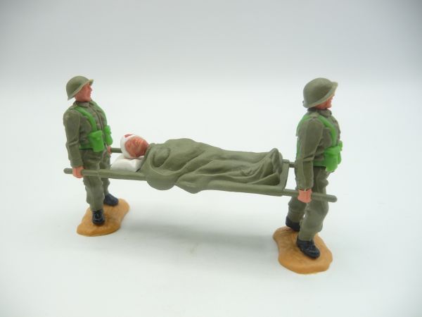 Timpo Toys 2 soldiers with injured stretcher