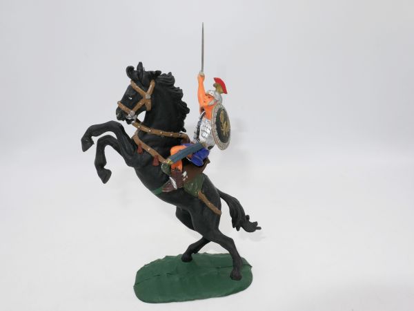 Elastolin 7 cm Römischer Reiter auf tollem aufsteigendem Pferd, Nr. 8459