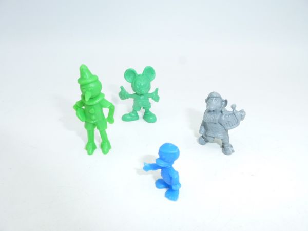 Dargaud Chewing gum figures: 4 rare figures (a.o. Pinocchio,..)